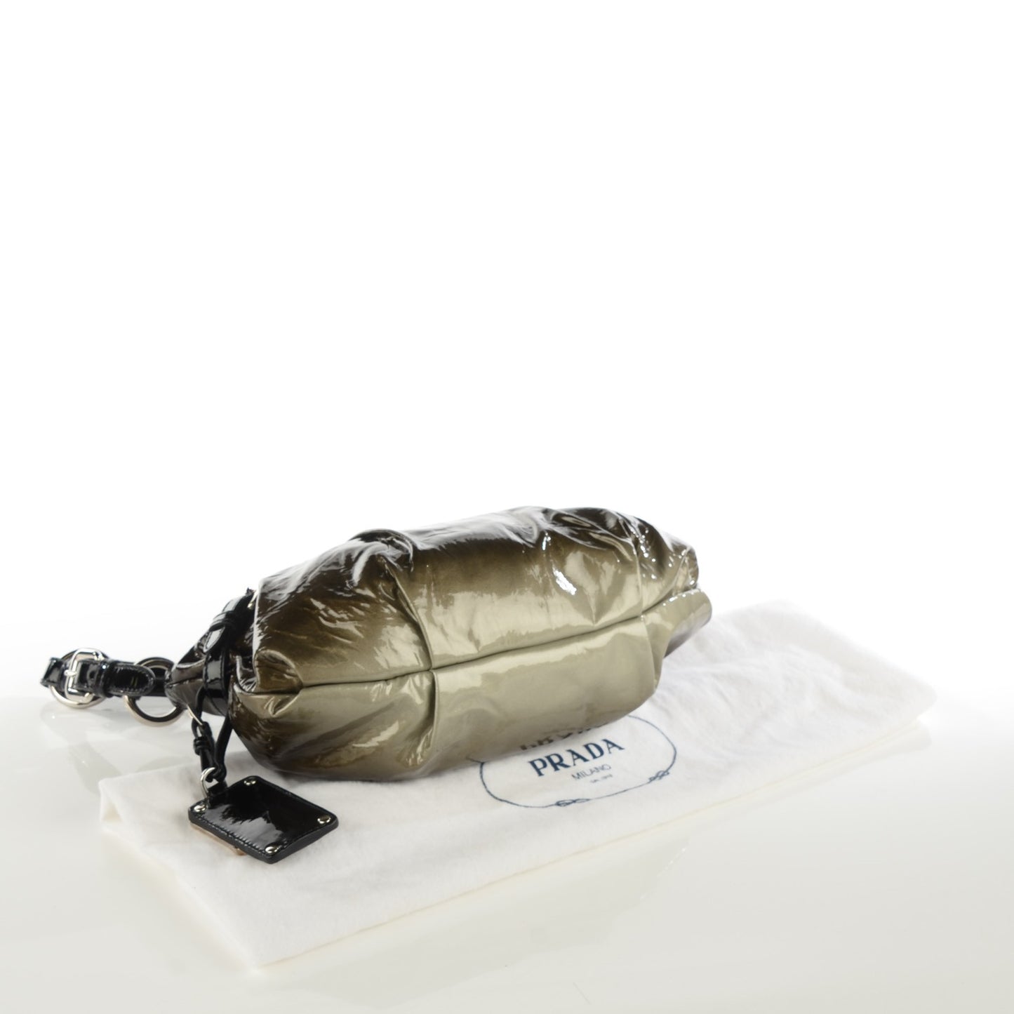 Vernice Sfumata Shoulder Bag Grigio Argento