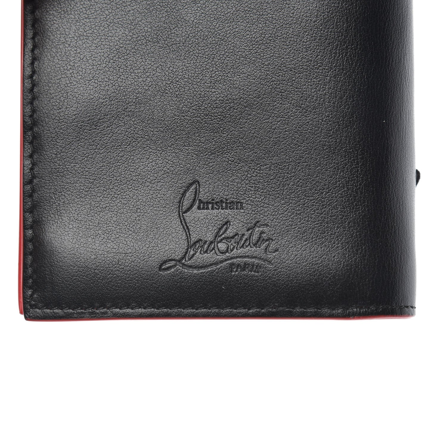 Christian Louboutin Calfskin Ecusson Panettone Bi-Fold Wallet Black 7 of 8