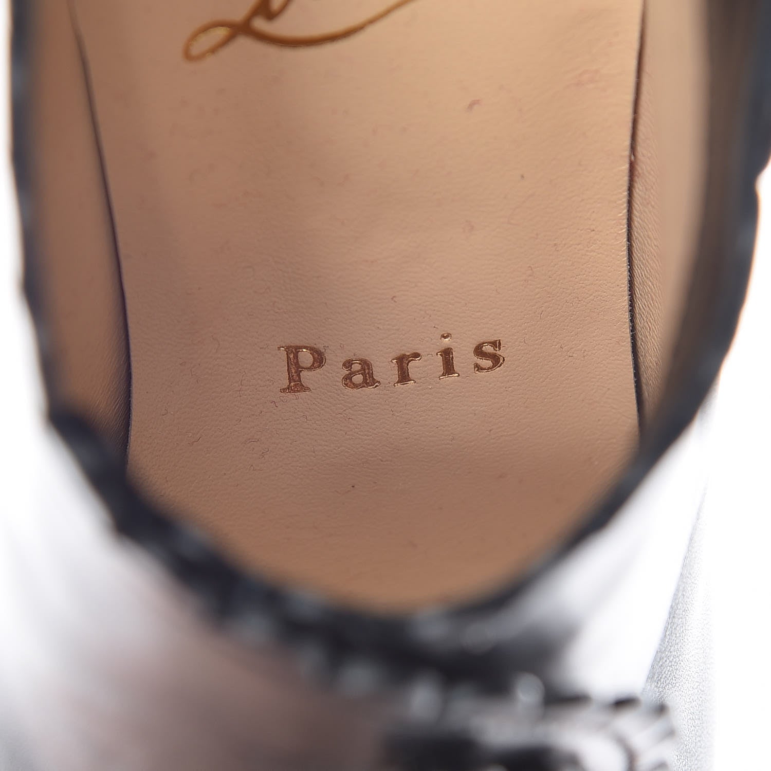Christian Louboutin Lambskin Deguise Scalloped Button 100 Peep Toe Booties 36 Black 9 of 12