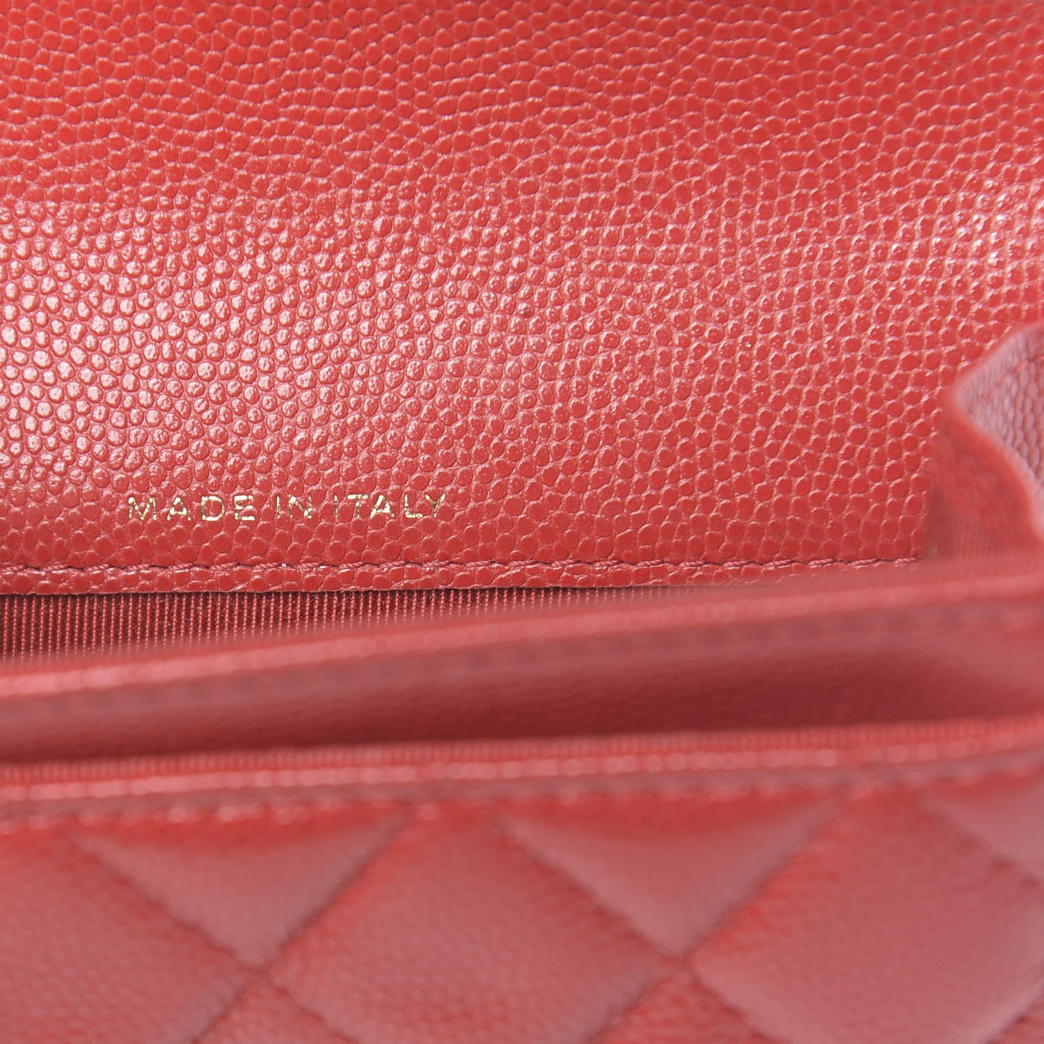Chanel Caviar Quilted Flap Card Holder Wallet Red 7 of 15