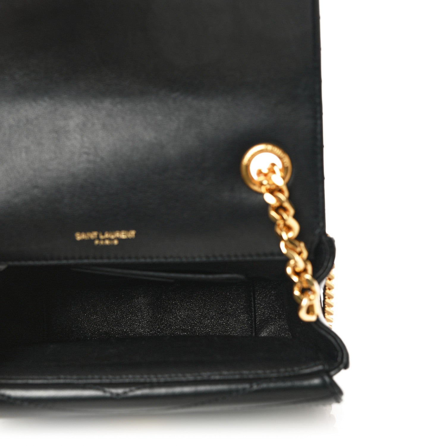 Saint Laurent Lambskin Matelasse Chevron Monogram Small Sulpice Bag Black 5 of 11