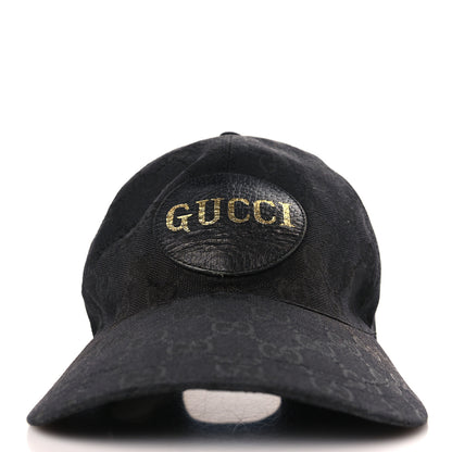 Gucci Monogram Textured Dollar Calfskin Zeno Baseball Hat XL Black 2 of 8
