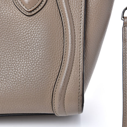 Celine Drummed Calfskin Nano Luggage Dune 16 of 19