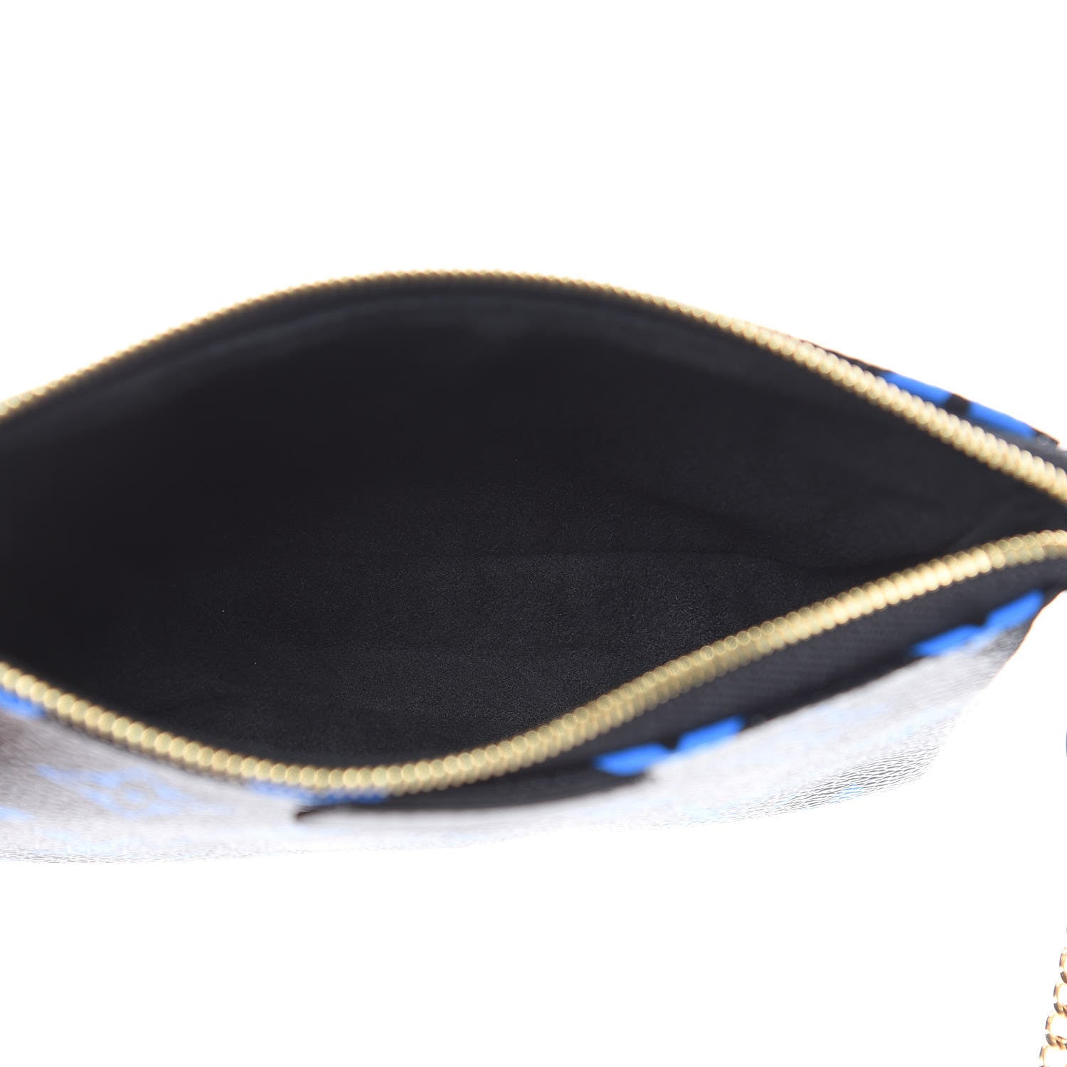 Louis Vuitton Colored Monogram Mini Pochette Accessories Blue Black 5 of 7