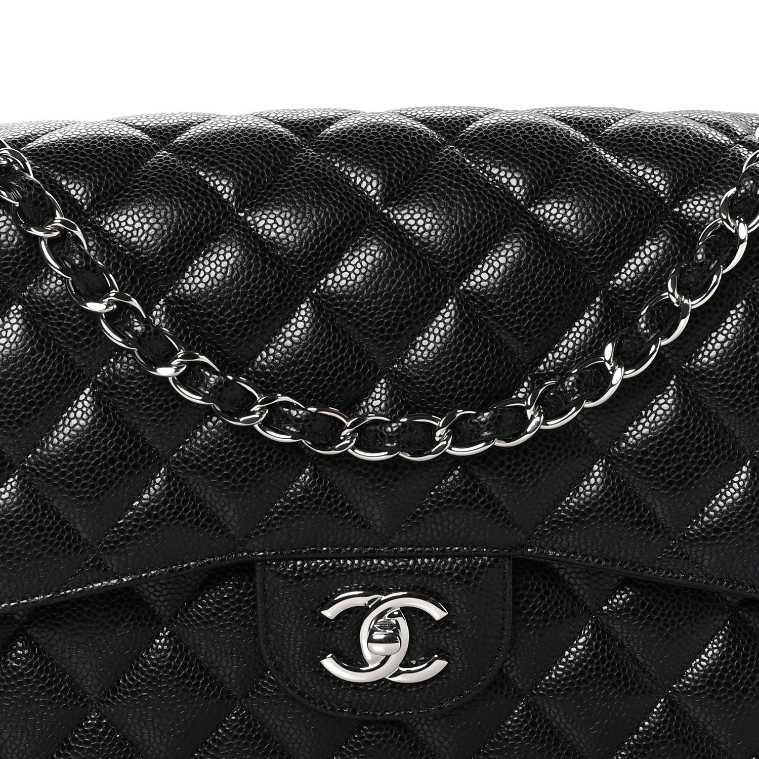 Chanel Caviar Quilted Jumbo Double Flap Black 8 of 11