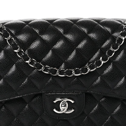 Chanel Caviar Quilted Jumbo Double Flap Black 8 of 11