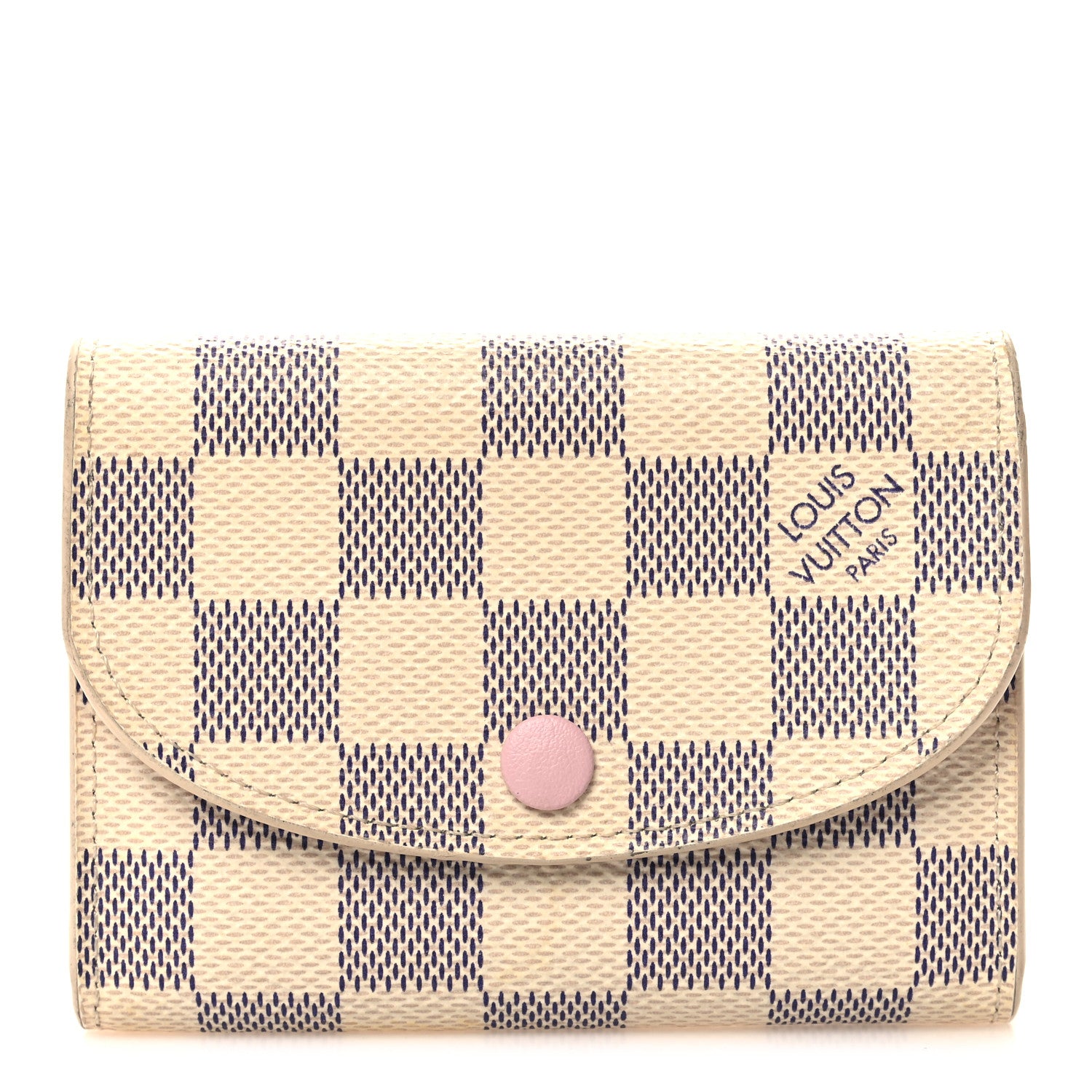 Louis Vuitton Damier Azur Rosalie Coin Purse Rose Ballerine 1 of 7