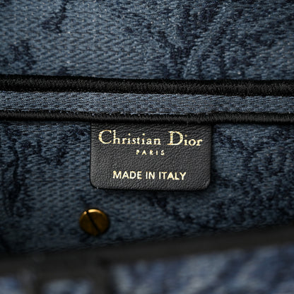 Christian Dior Denim Flowers Embroidered Saddle Bag Blue 6 of 11