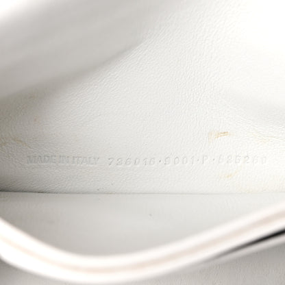 Balenciaga Calfskin Crocodile Small Crush Chain Bag White 7 of 10