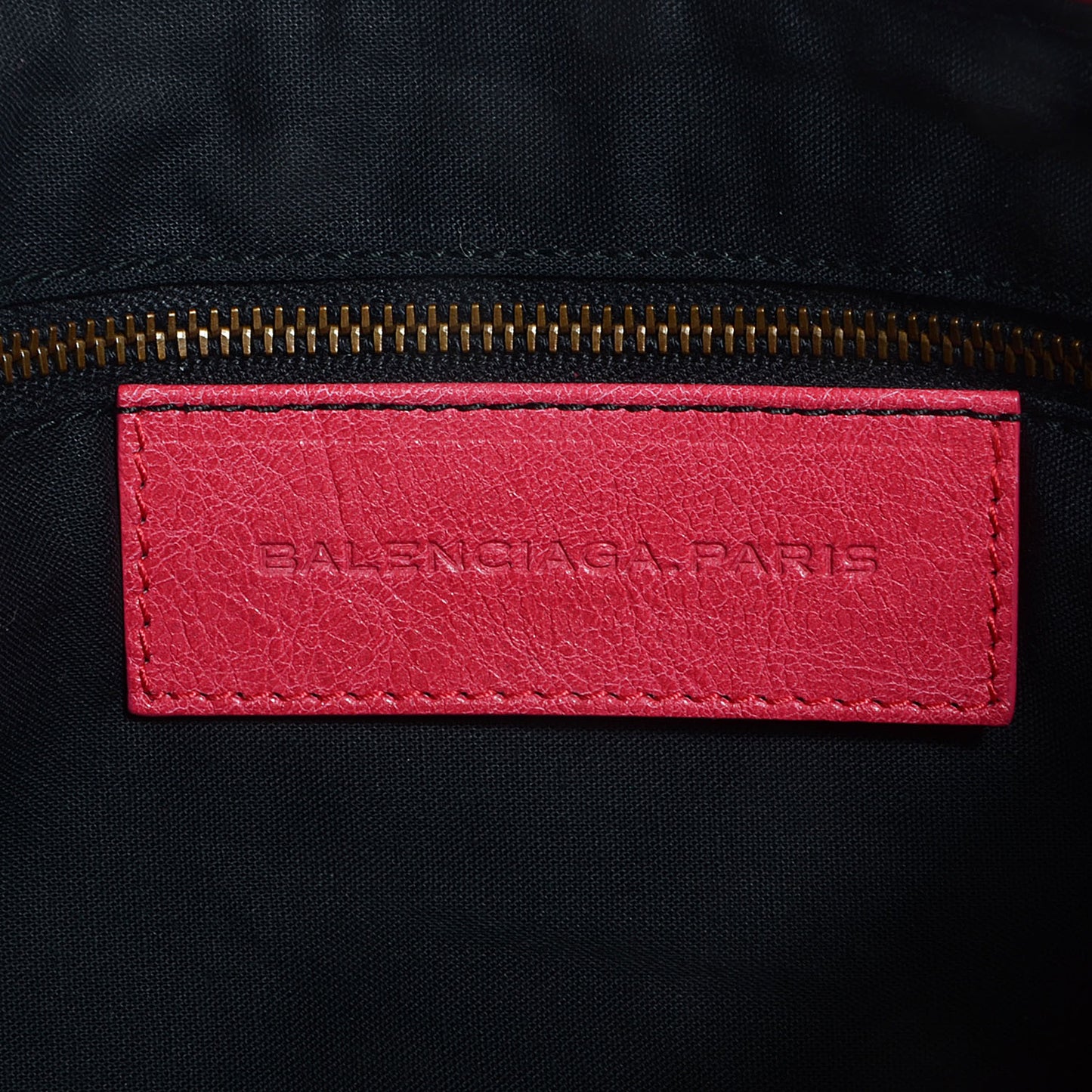 Agneau Flat Handle Clutch Rose Thulian