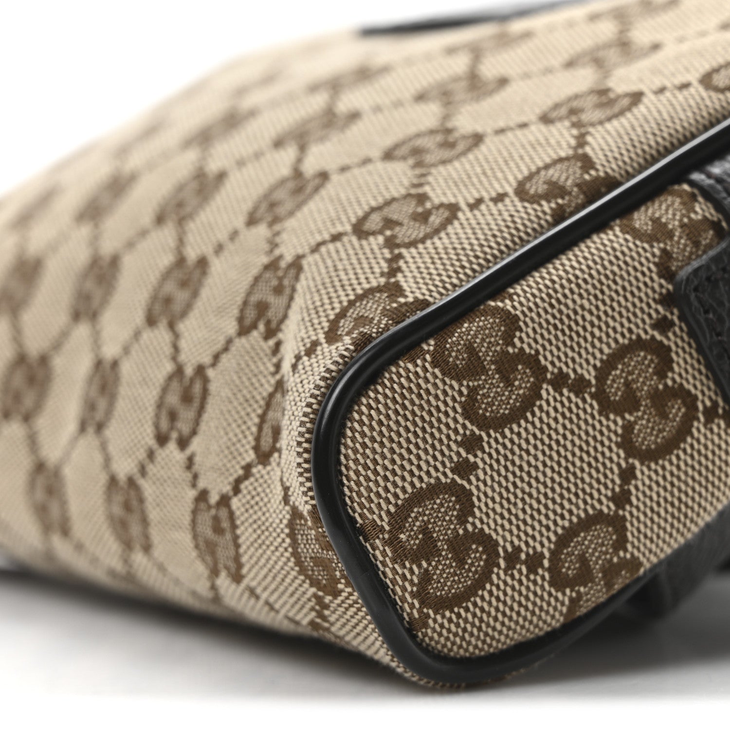 Gucci Monogram Dollar Calfskin Belt Bag Beige Ebony Testa di Moro Marrone Scuro 10 of 10