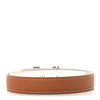 Hermes Epsom Swift 32mm H Belt 85 34 White Gold 2 of 6