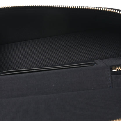 Chanel Denim Quilted Top Handle Slim Vanity Case With Chain Dark Blue Orange 5 of 11