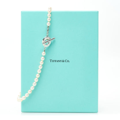 Tiffany Sterling Silver Pearl Strand Toggle Necklace 5 of 5