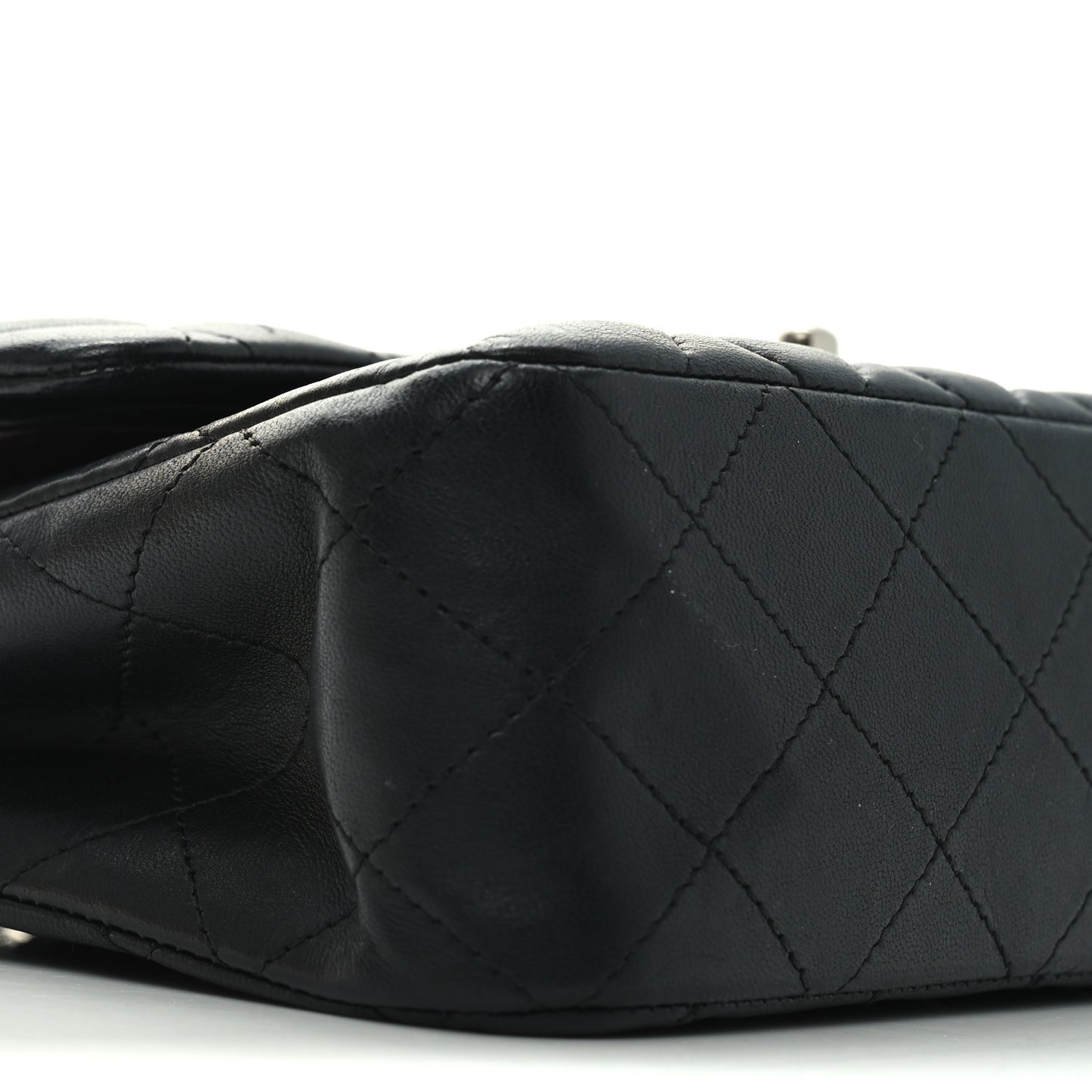Lambskin Quilted Small Double Flap Black