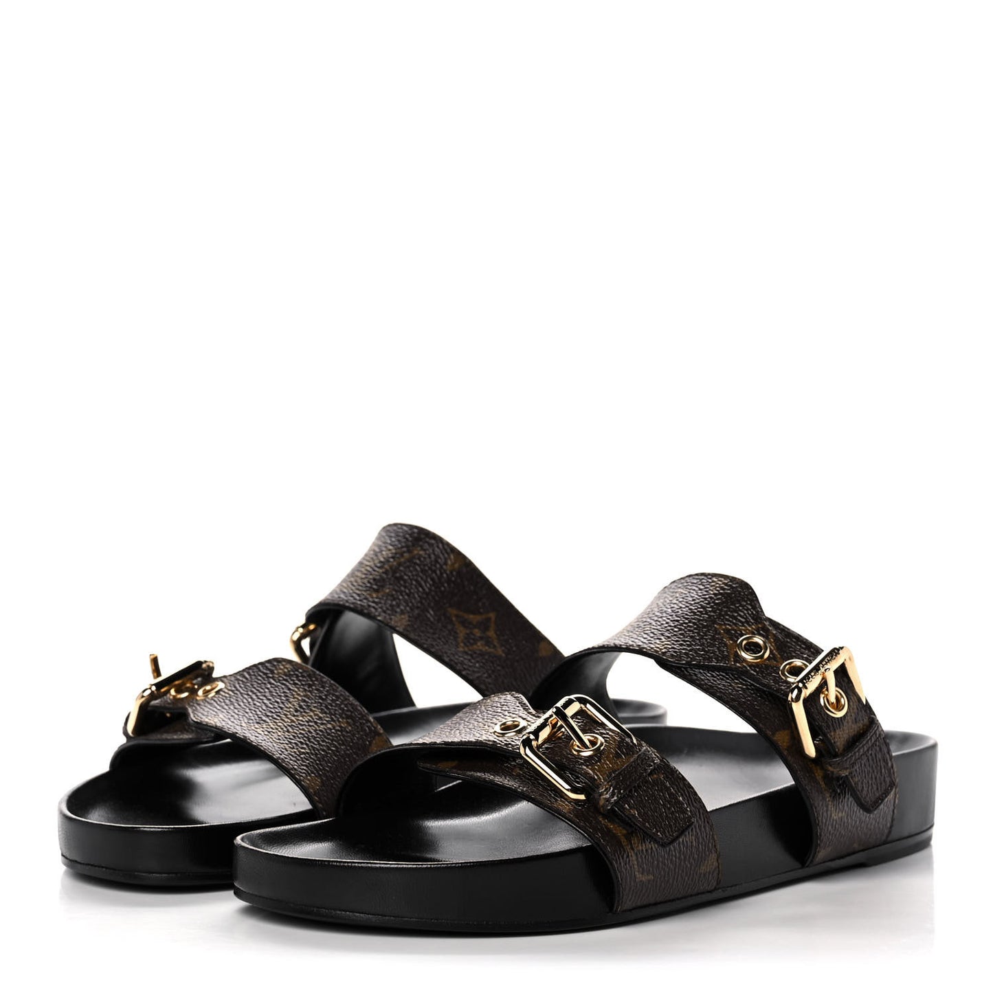 Monogram Bom Dia Mule Sandals 38 Black