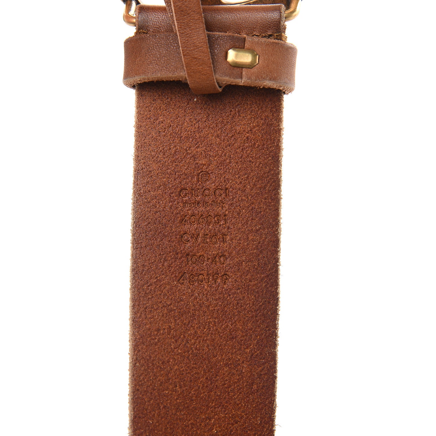 Gucci Faded Calfskin Double G 40mm Belt 100 40 Cuir 5 of 9