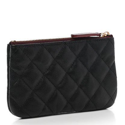 Chanel Caviar Quilted Small Cosmetic Case Black 3 of 8