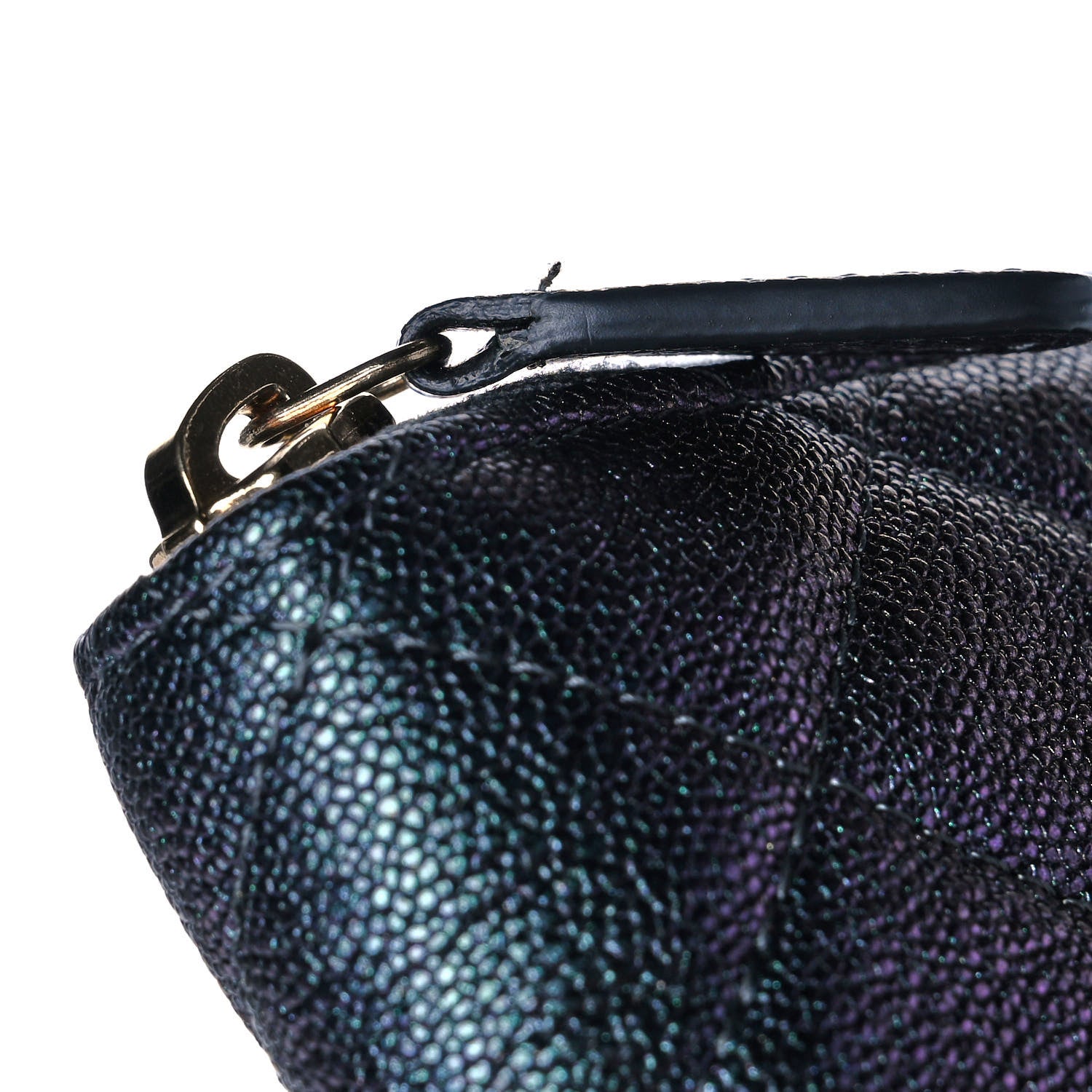 Chanel Iridescent Caviar Quilted Long Zip Around Wallet Black 13 of 14