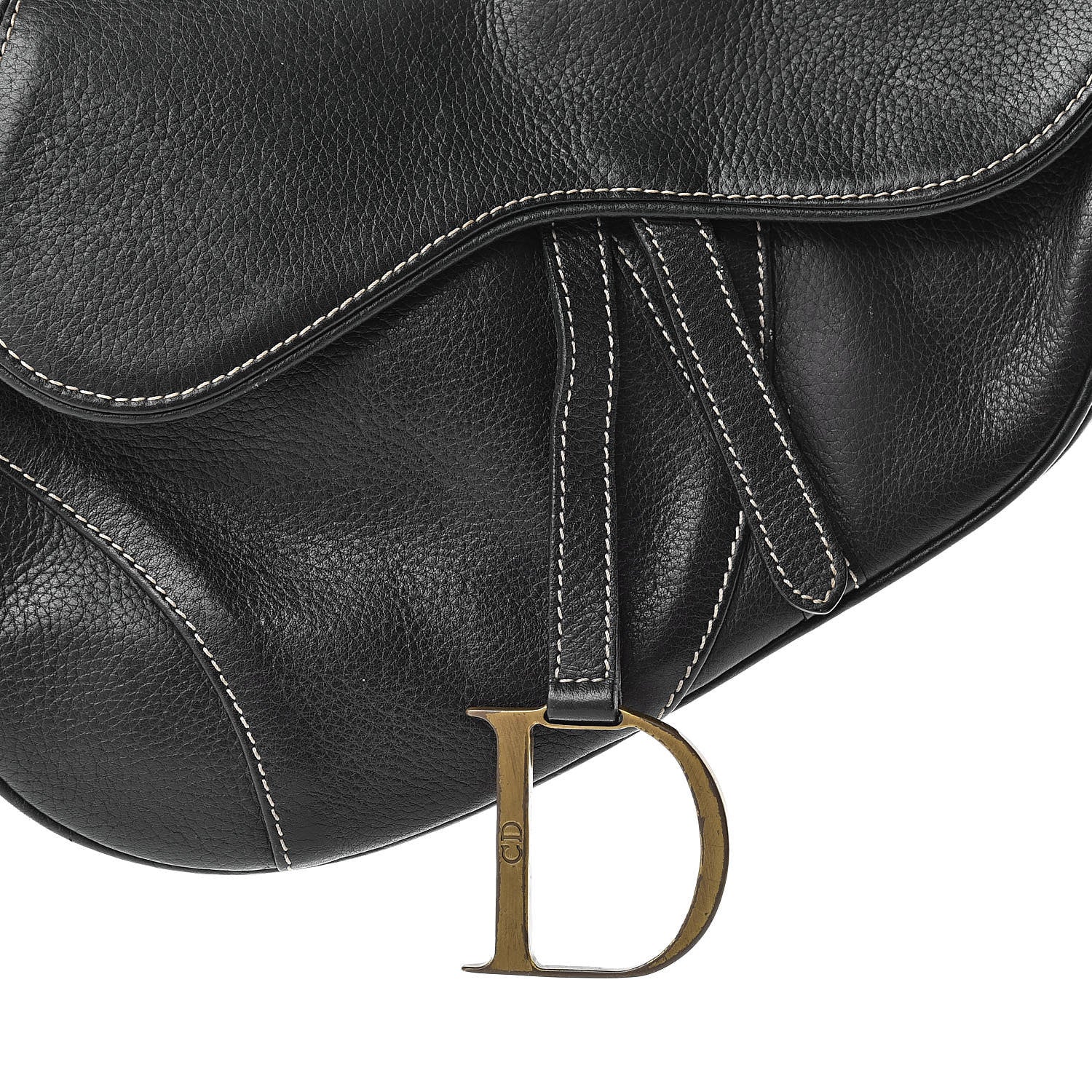 Christian Dior Calfskin Saddle Bag Black 8 of 16