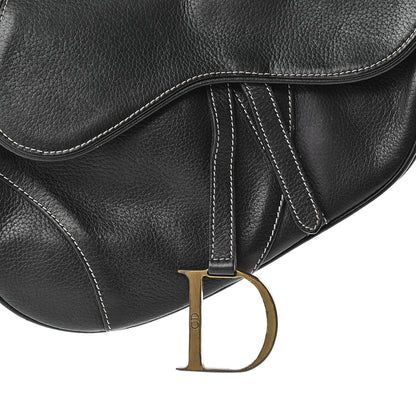 Christian Dior Calfskin Saddle Bag Black 8 of 16