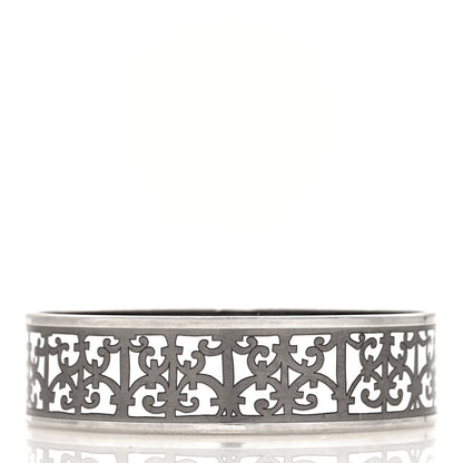 Hermes Enamel Printed Wide Balcons du Guadalquivir Bracelet 65 Silver 3 of 6