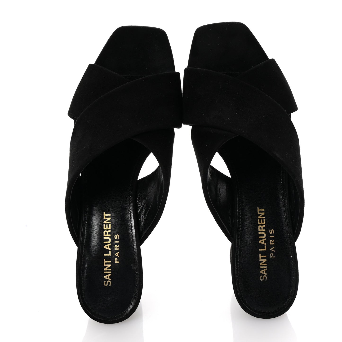 Suede LouLou 70 Mule Sandals 36 Black