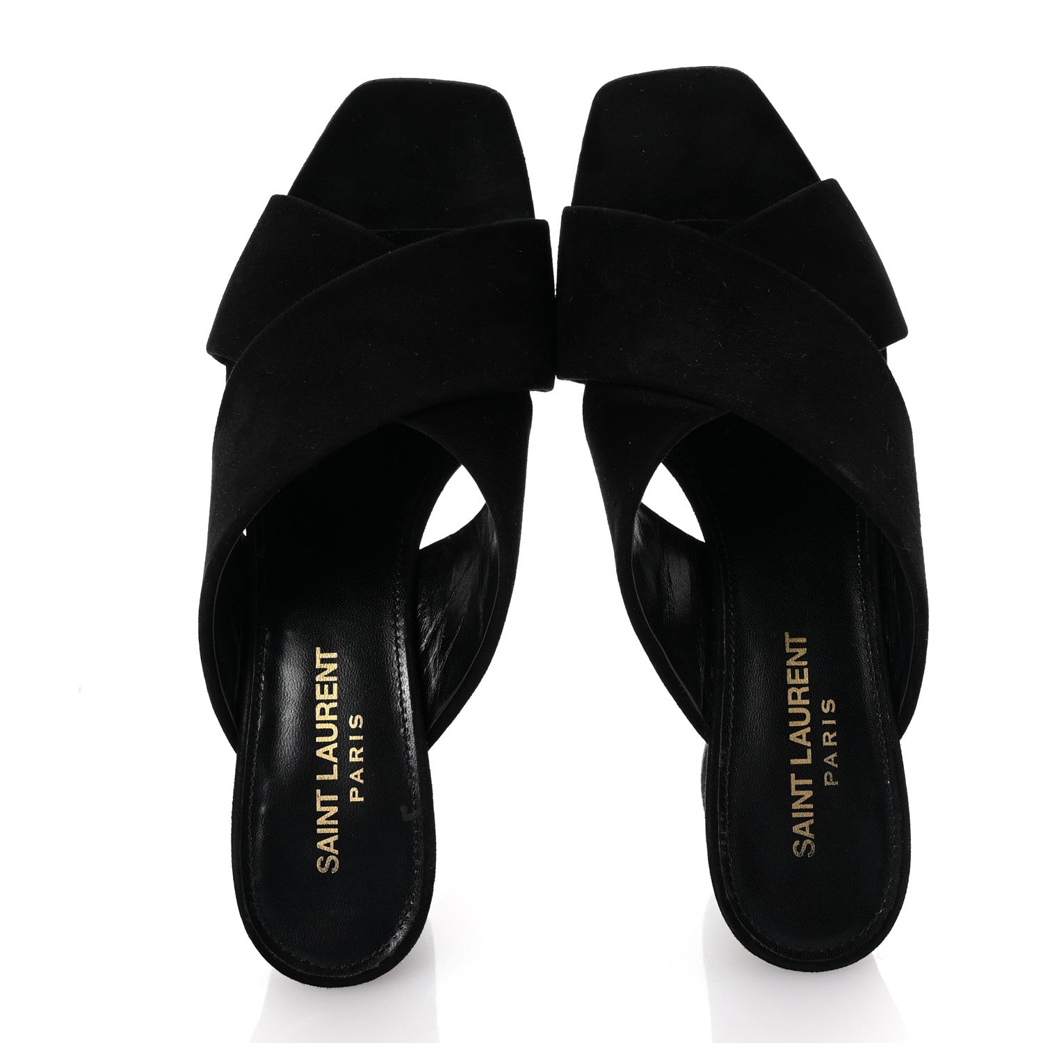 Saint Laurent Suede LouLou 70 Mule Sandals 36 Black 2 of 9