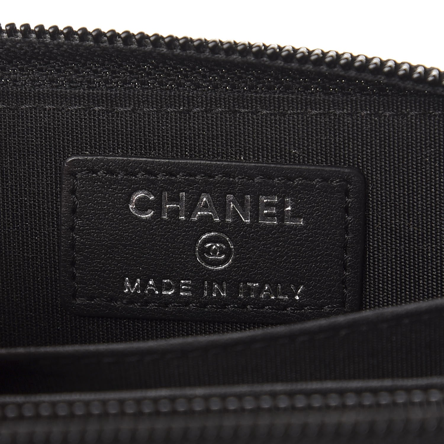 Chanel Lambskin Quilted Zip Around Boy Coin Purse Wallet Black 6 of 9