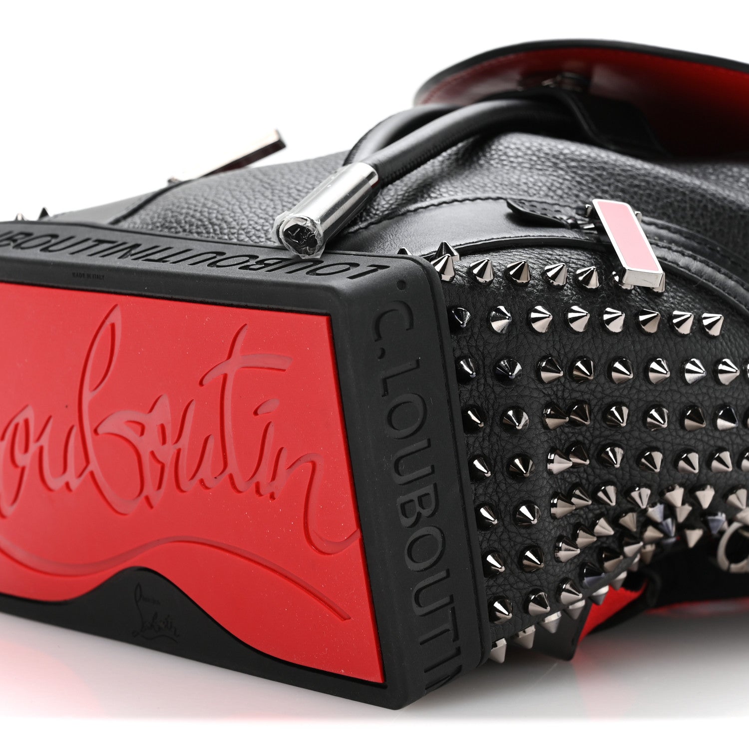 Christian Louboutin Calfskin Spiked Small Explorafunk Backpack Black Black 10 of 10