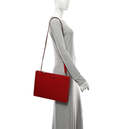Gucci Guccissima Signature Messenger Bag Hibiscus Red 2 of 11