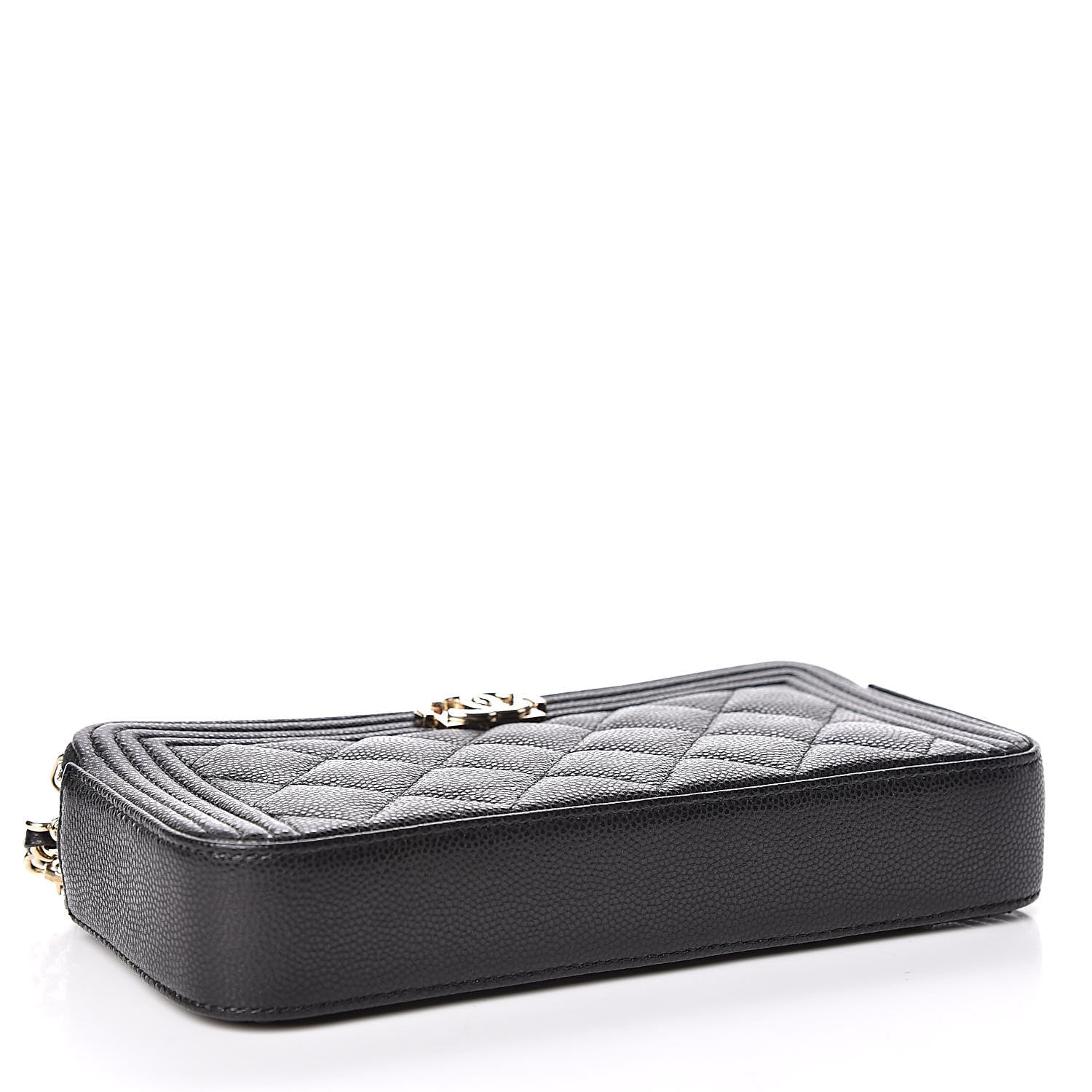 Chanel Caviar Quilted Small Boy Clutch With Chain Black 4 of 13