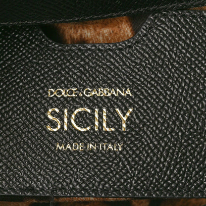 Dolce & Gabbana Dauphine Small Miss Sicily Satchel With Scarf Black 6 of 9