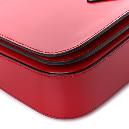 Prada Spazzolato Shoulder Bag Scarlatto 10 of 11