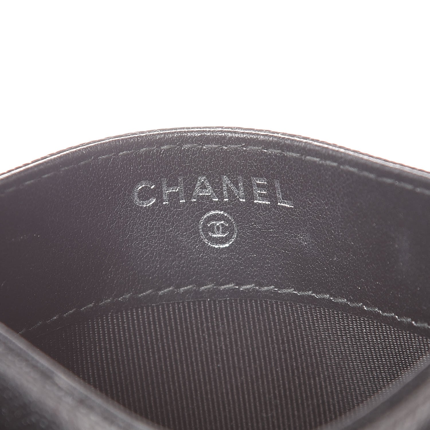 Chanel Metallic Caviar Quilted Card Holder Black 6 of 11