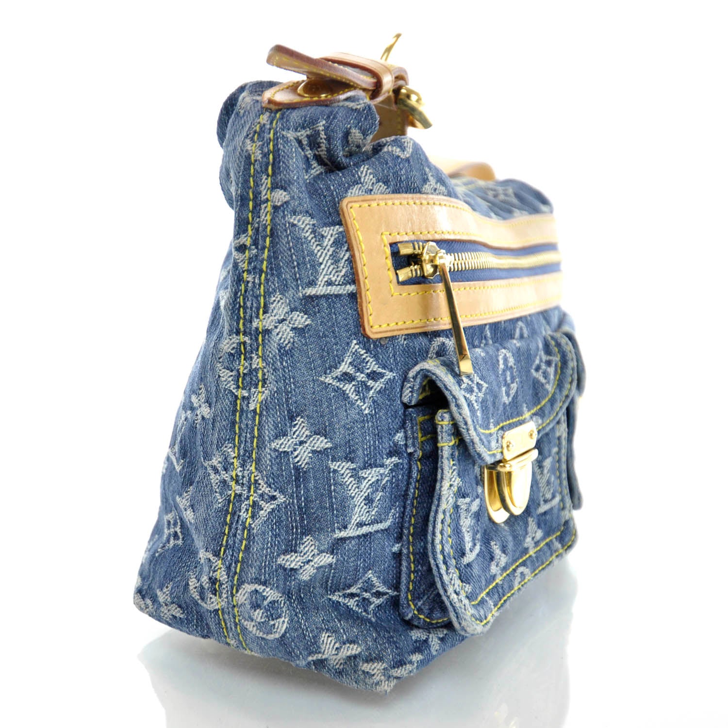 Louis Vuitton Monogram Denim Baggy PM Blue 6 of 9