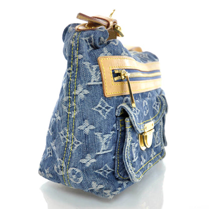 Louis Vuitton Monogram Denim Baggy PM Blue 6 of 9