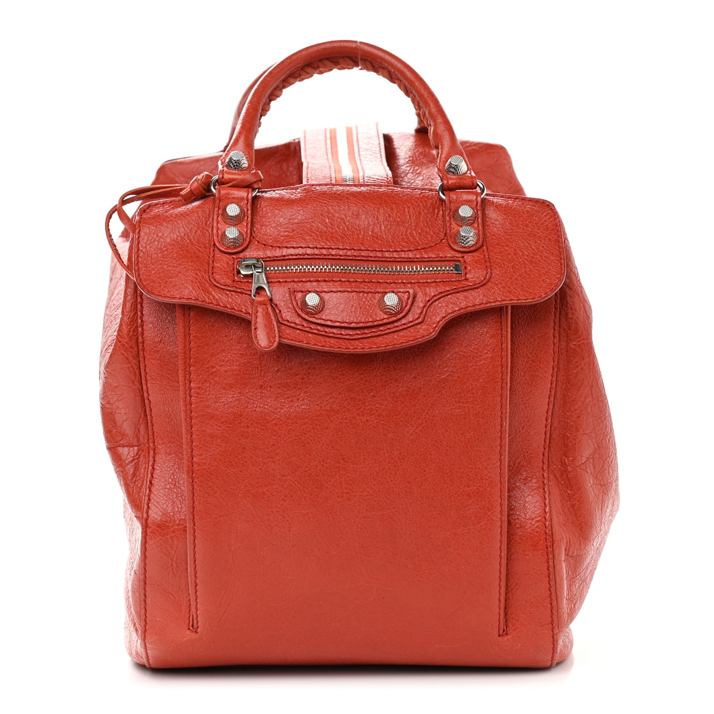 Agneau Giant 12 Hardware Zip Traveler Backpack Rouge Ambre