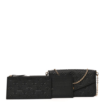 Louis Vuitton Empreinte Pochette Felicie Chain Wallet Black 1 of 8