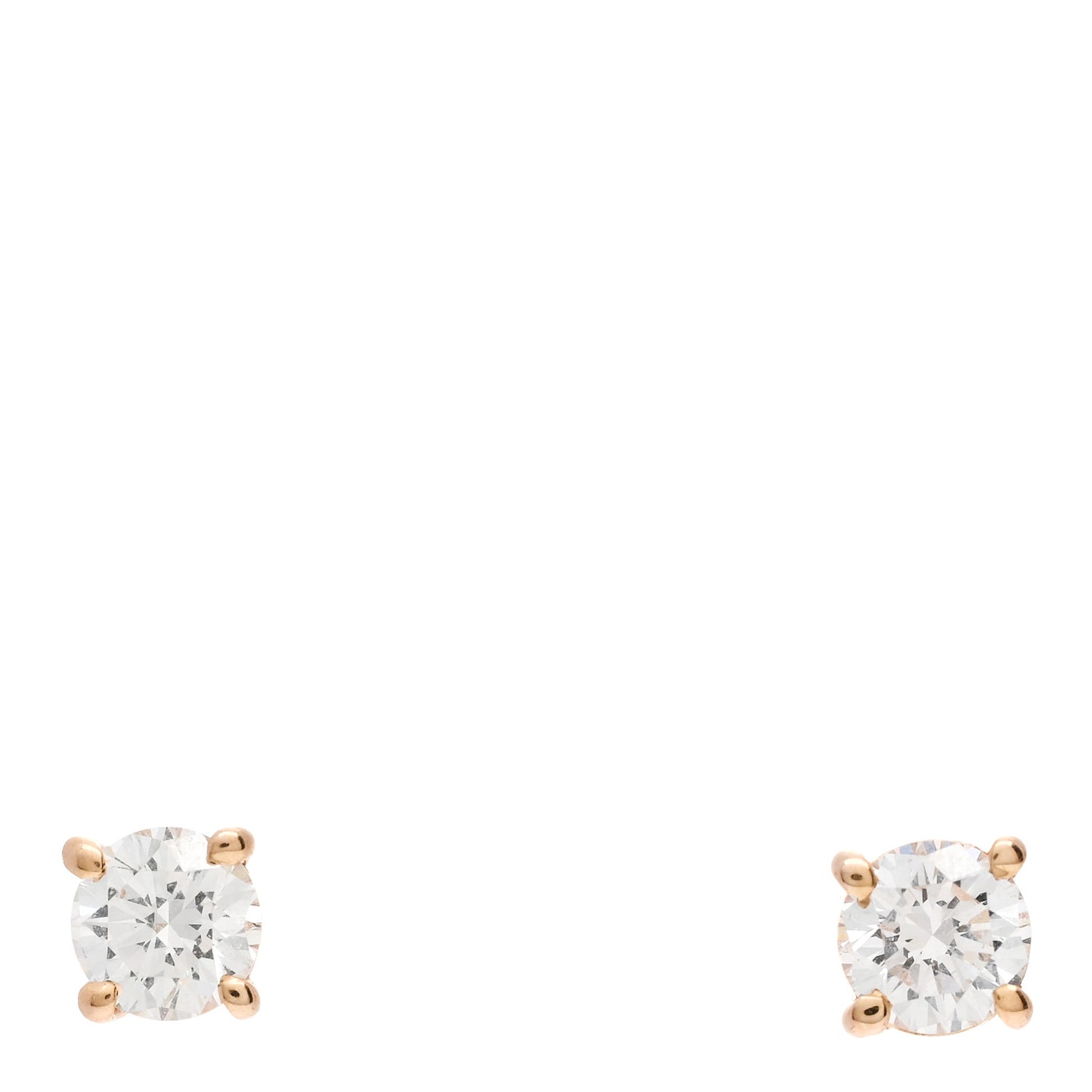 18K Rose Gold Diamond .22ctw Solitaire Earrings