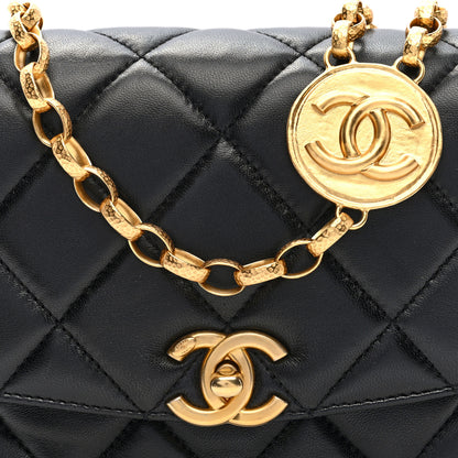 Chanel Lambskin Quilted Small CC Coin Flap Bag Black 8 of 10