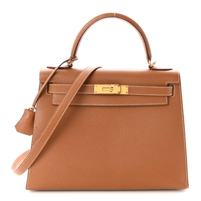 Hermes Courchevel Kelly Sellier 28 Gold 1 of 10