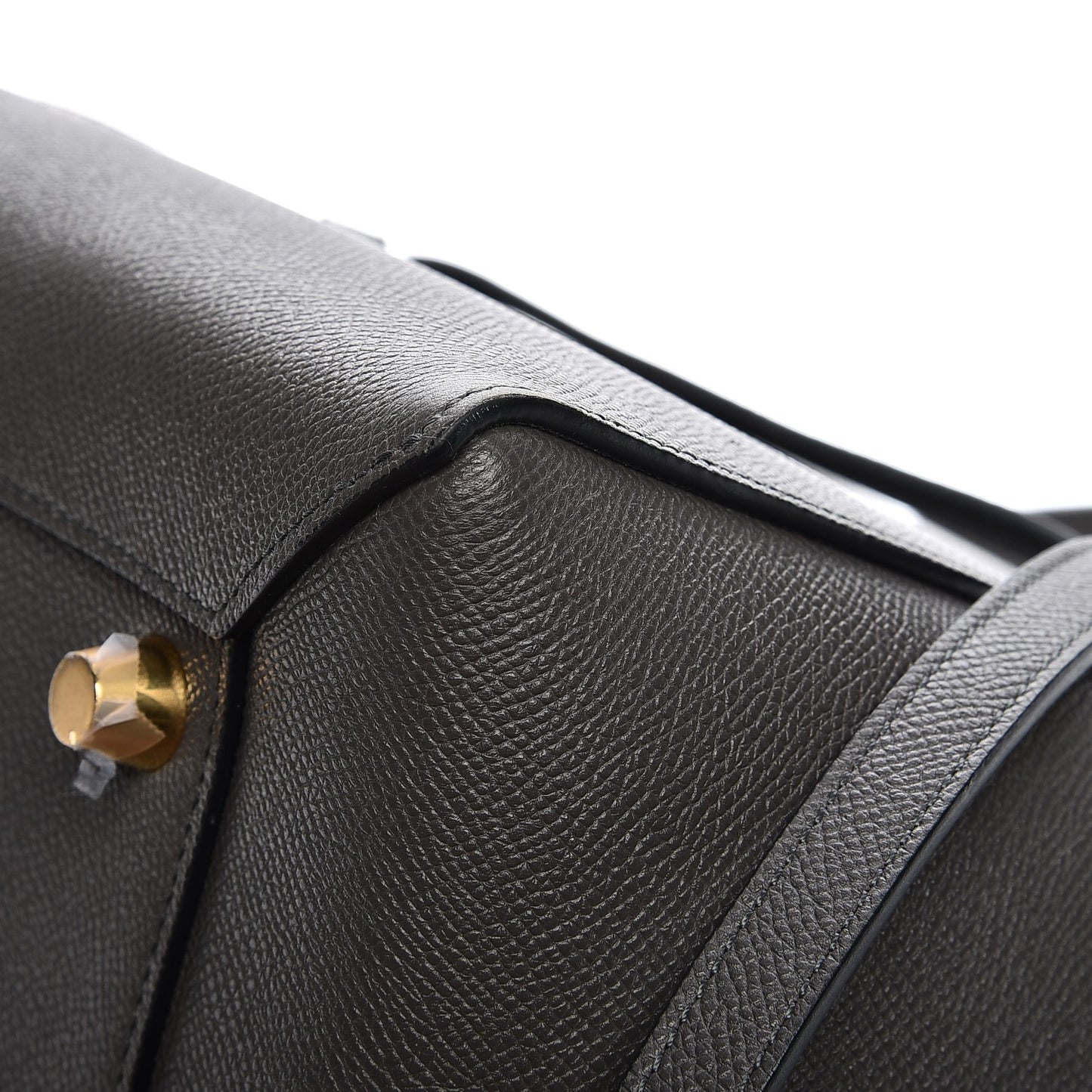 Grained Calfskin Mini Belt Bag Grey