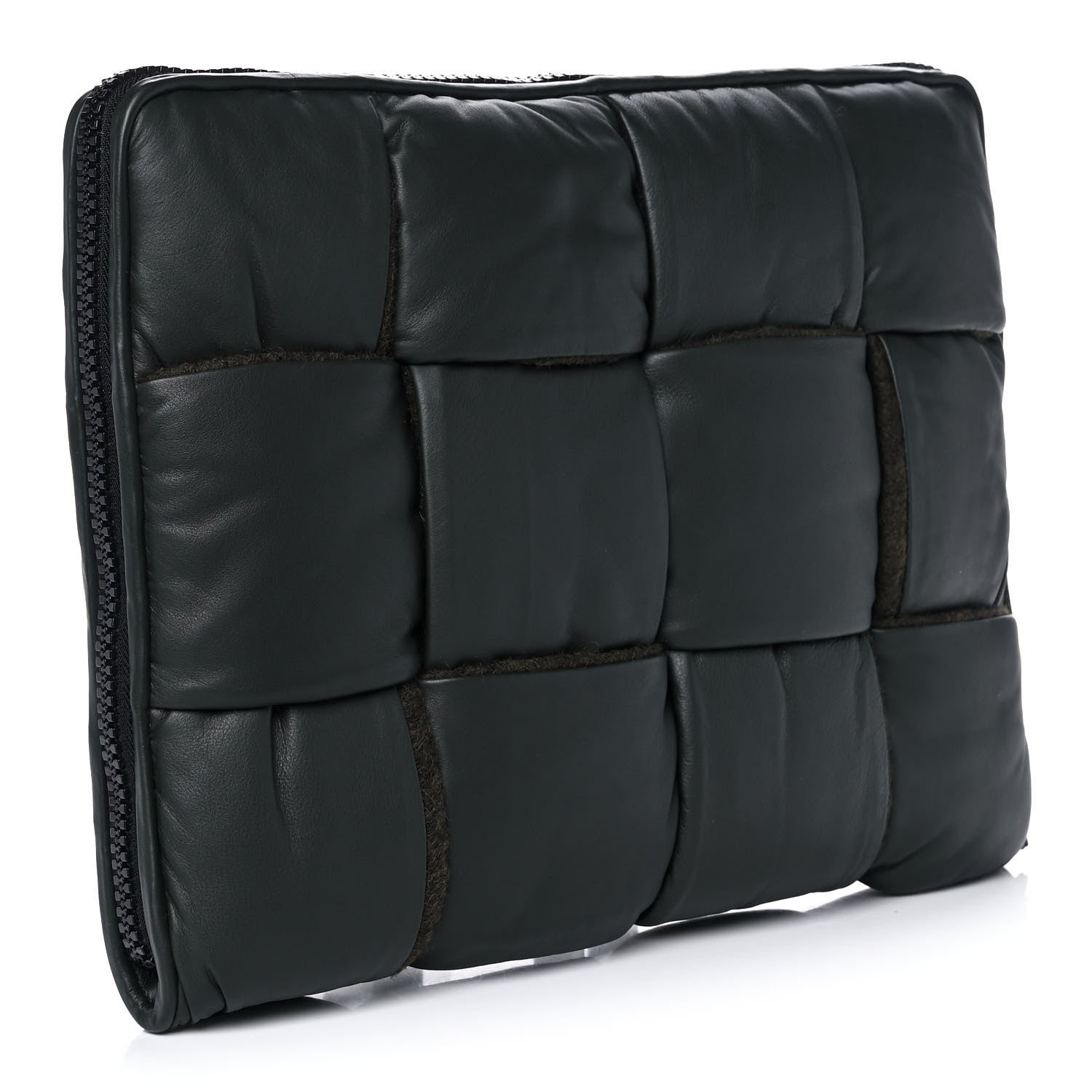Bottega Veneta Calfskin Maxi Intrecciato Puffy Laptop Pouch Black 3 of 8
