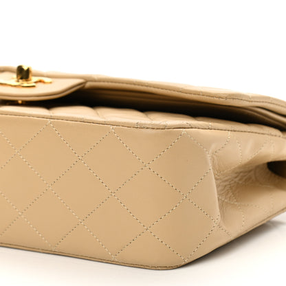 Chanel Lambskin Quilted Medium Double Flap Beige 10 of 10