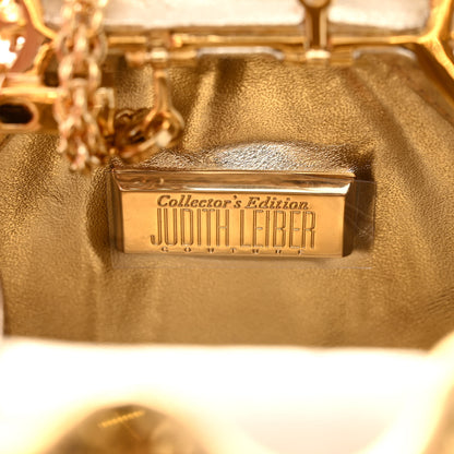Judith Leiber Crystal Money Bags Minaudiere Clutch Gold 6 of 12