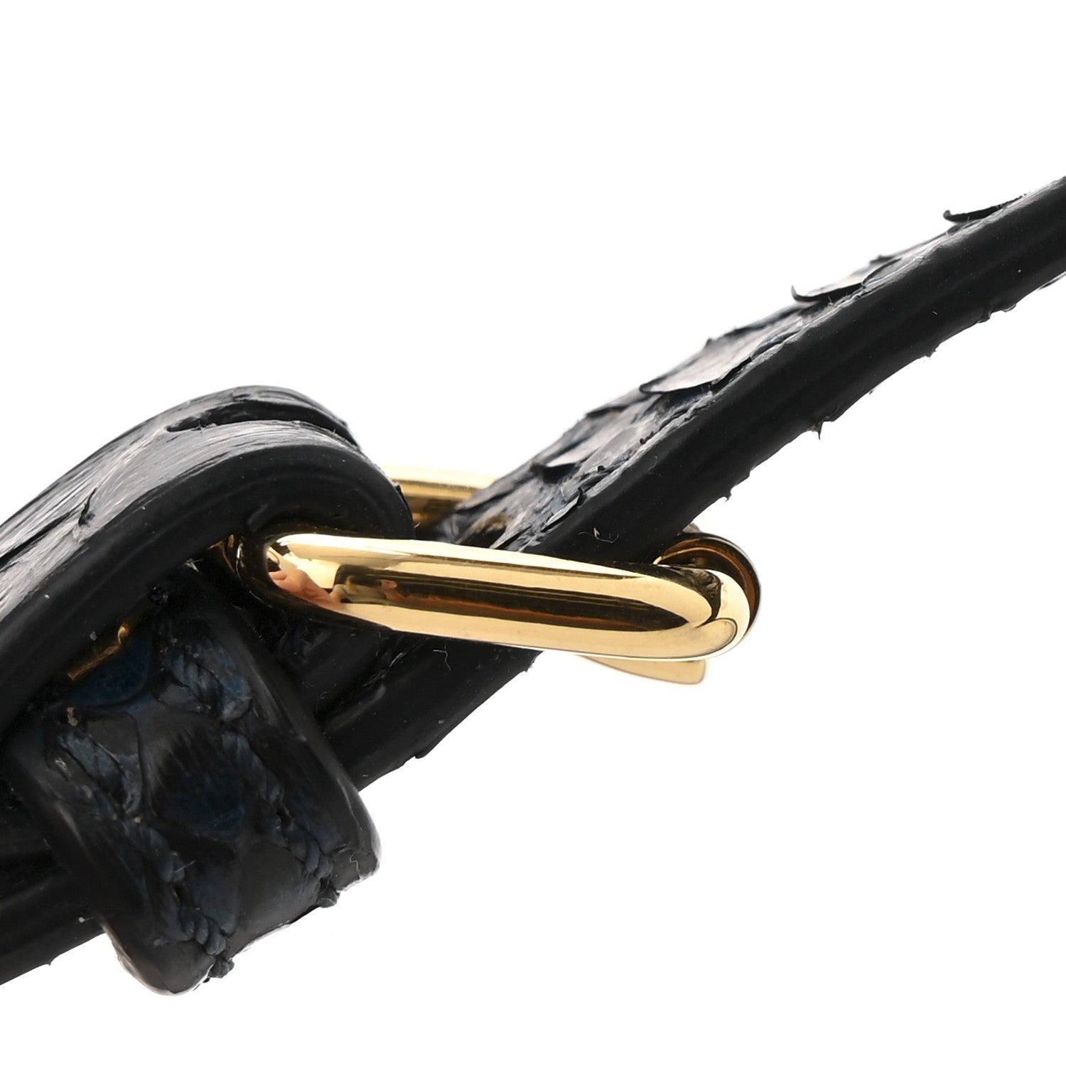 Fendi Python Shiny Nappa Mini Peekaboo Iconic Satchel Blue Jeans 12 of 13