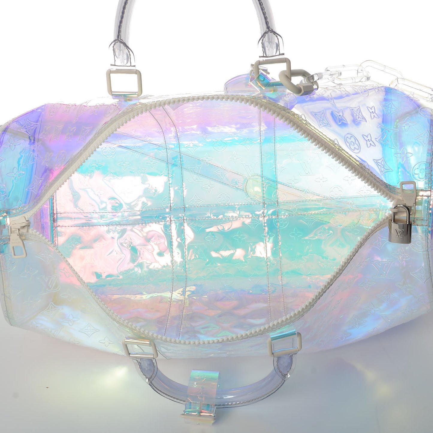 PVC Monogram Keepall Bandouliere 50 Iridescent Prism