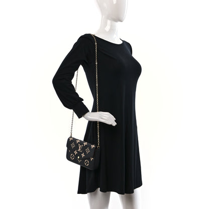 Louis Vuitton Empreinte Monogram Giant Felicie Pochette Black Beige 2 of 9