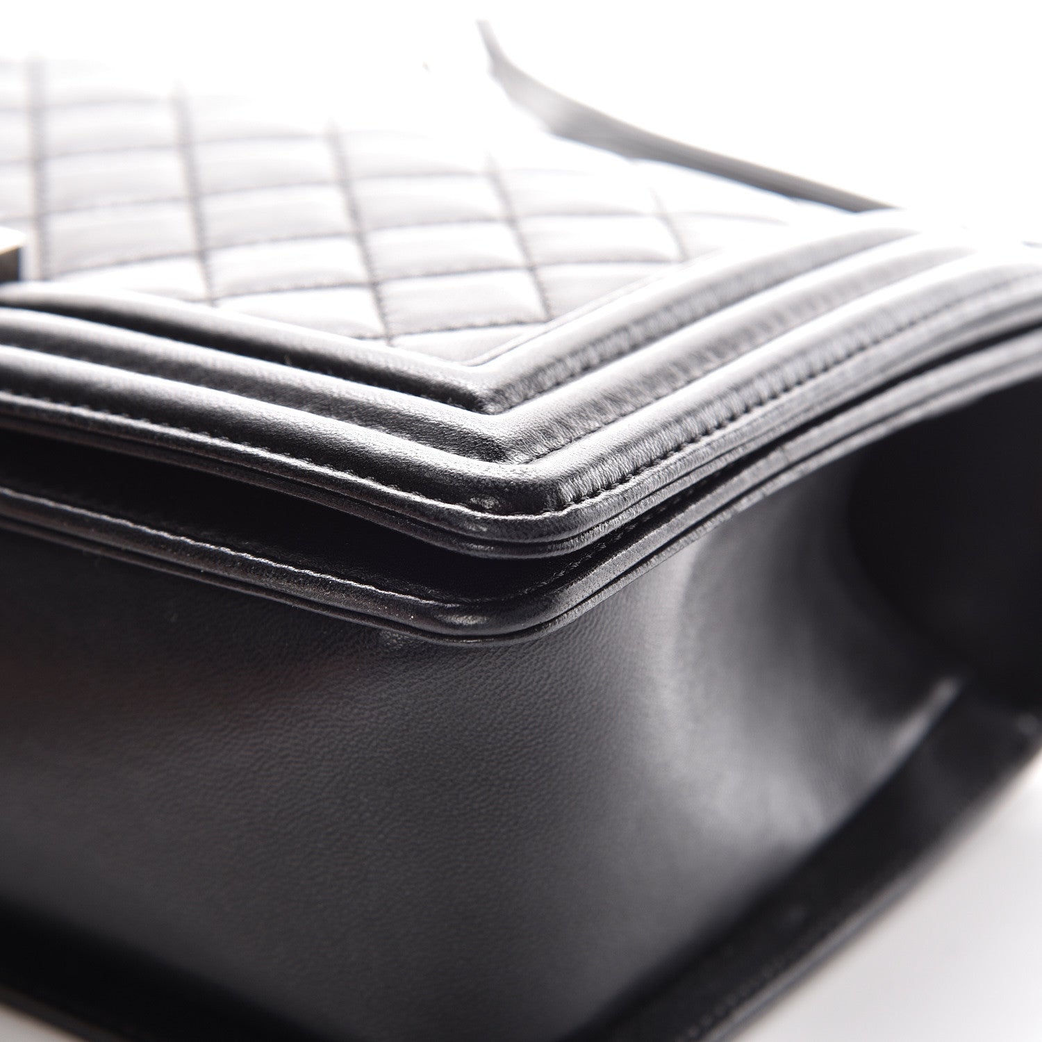Chanel Lambskin Quilted Medium Boy Flap Black 12 of 17